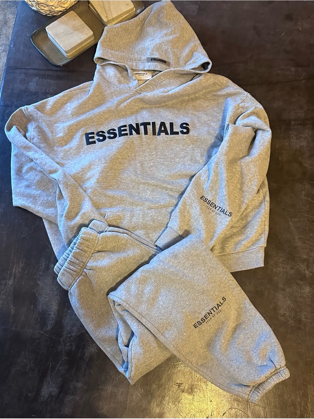 ESSENTIALS Men’s Gray Hoodie & Sweatpants